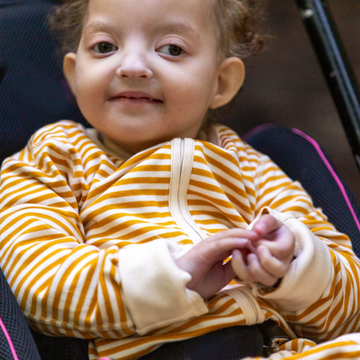 Gold Striped Adaptive 2 Way Onesie