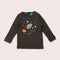 Outer Space Chest Applique Long Sleeve T-Shirt