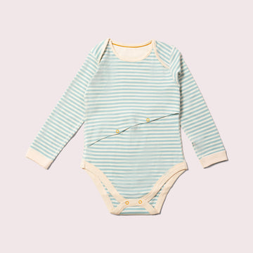 Powder Blue Easy Feeding Adaptive Bodysuit