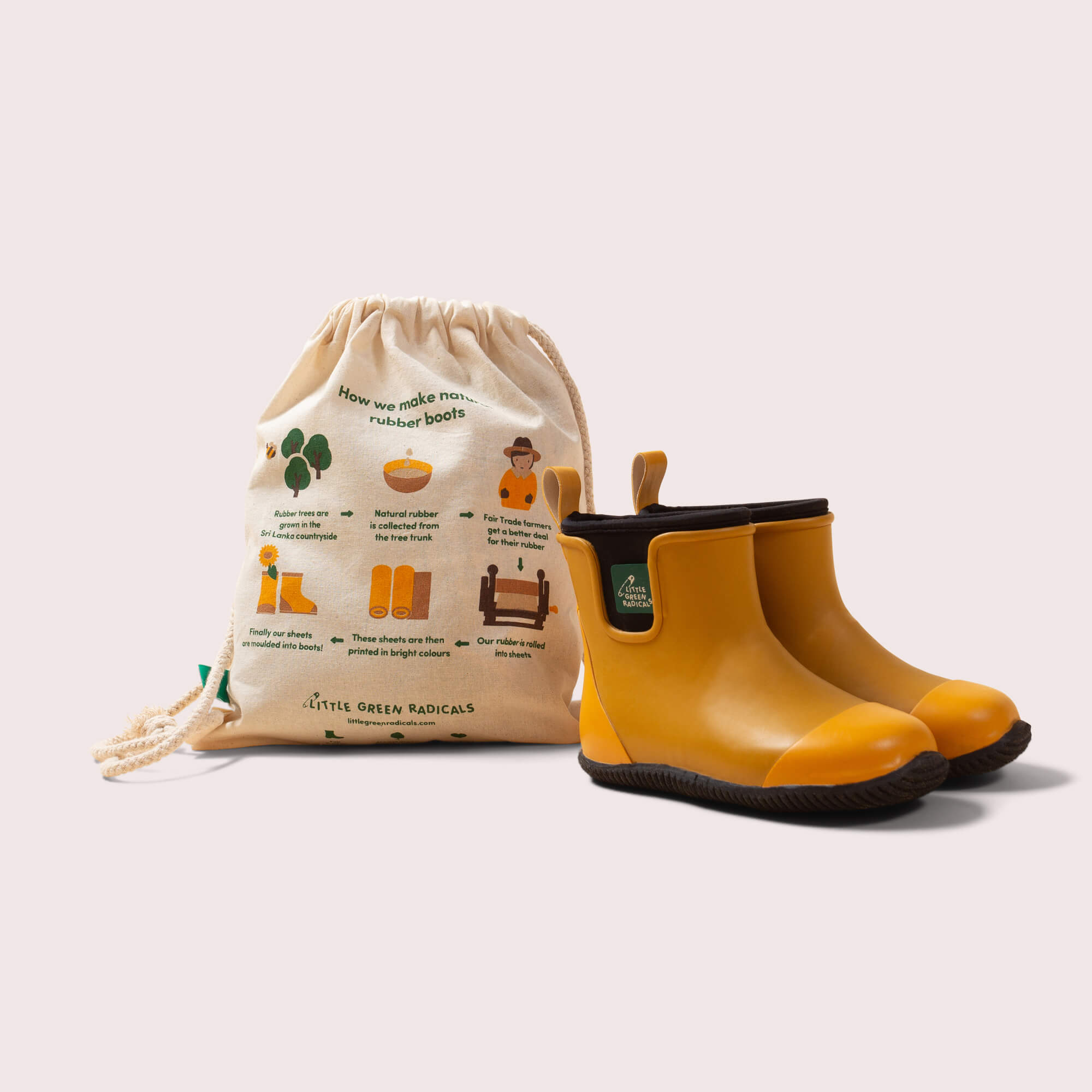 Gold Lined Ankle Wellington Fair Rubber Natural Waterproof Boots