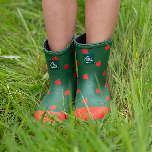 Red Apples Classic Wellington Fair Rubber Natural Waterproof Boots