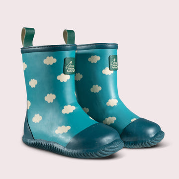 Blue Clouds Classic Natural Rubber Rain Boots