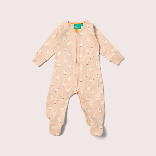 Puddle Ducks Zip Organic Babygrow