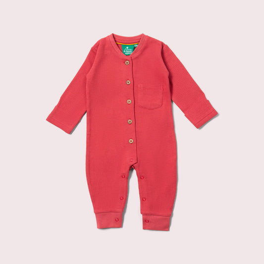 Holly Berry Organic Waffle Playsuit