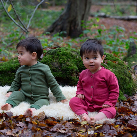 Holly Berry Organic Waffle Playsuit