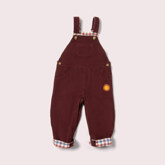 Chocolate Lined Corduroy Dungarees