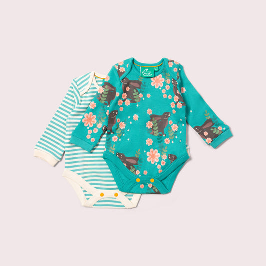 Winter Rabbits Baby Bodysuit 2 Pack