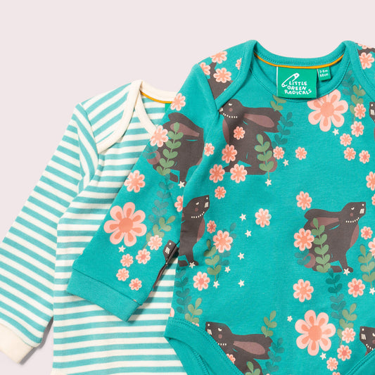 Winter Rabbits Baby Bodysuit 2 Pack