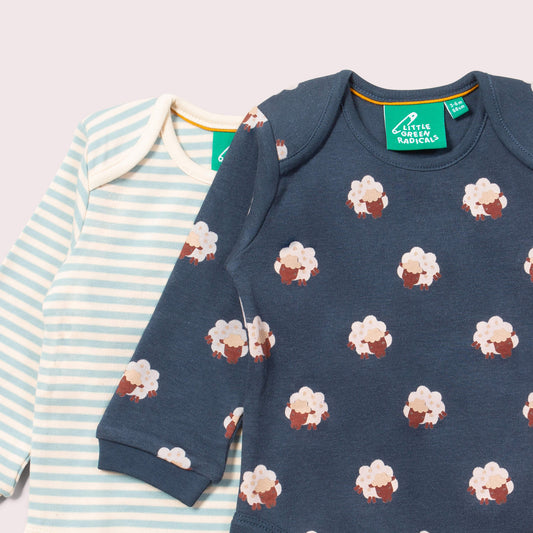 Sleeping Sheep Baby Bodysuit 2 Pack