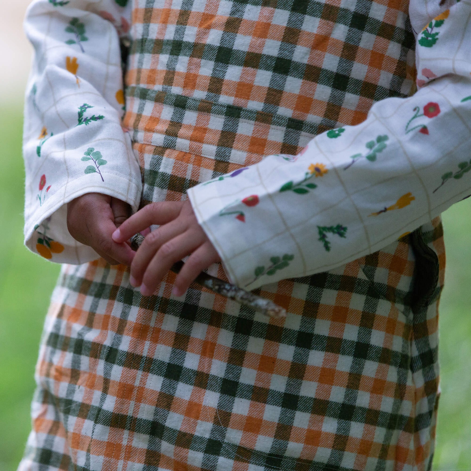 Botanical Collar Classic Blouse Cream / 7-8y