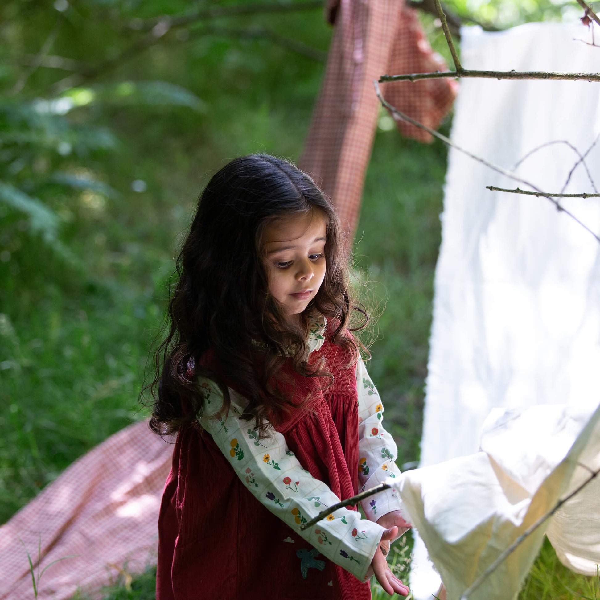 Botanical Collar Classic Blouse Cream / 7-8y