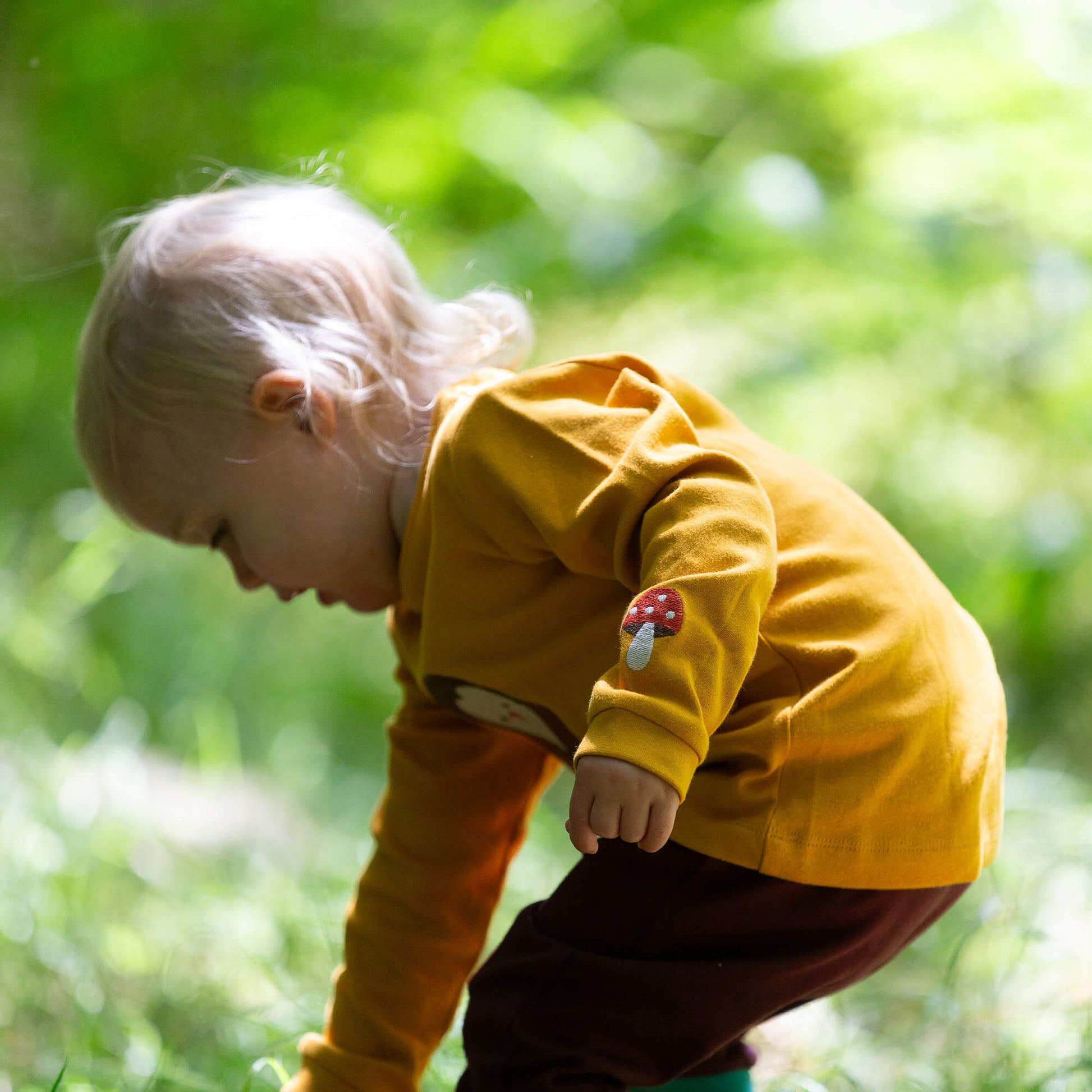Brown Owl Applique Long Sleeve T-Shirt Gold / 4-5y