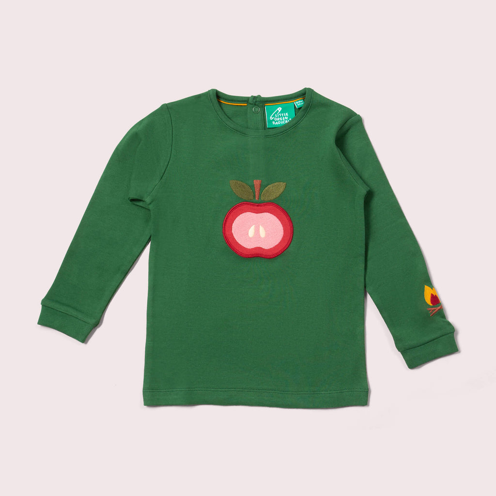 Red Apple Applique Long Sleeve T-Shirt – Little Green Radicals