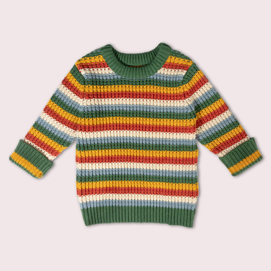 Rainbow Waffle Snuggly Knitted Jumper