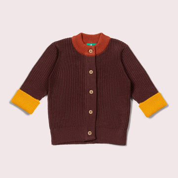 Chocolate Snuggly Knitted Cardigan