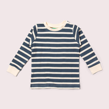 Midnight Blue Striped Long Sleeve T-Shirt