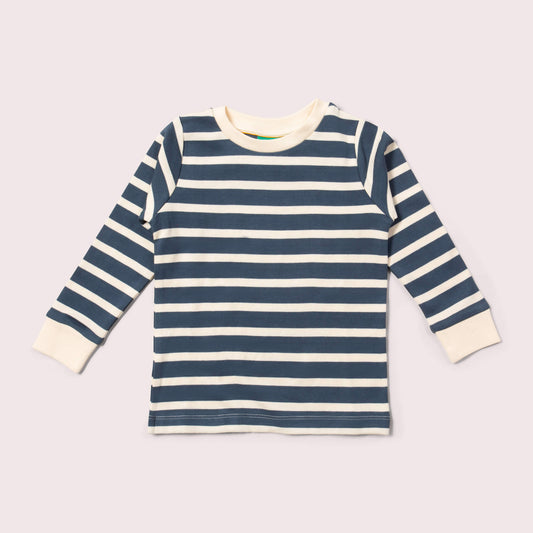 Midnight Blue Striped Long Sleeve T-Shirt
