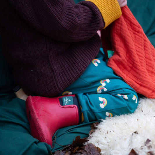 Turquoise Rainbows Comfy Joggers