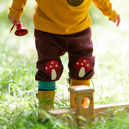 Toadstool Knee Patch Joggers Brown / 4-5y