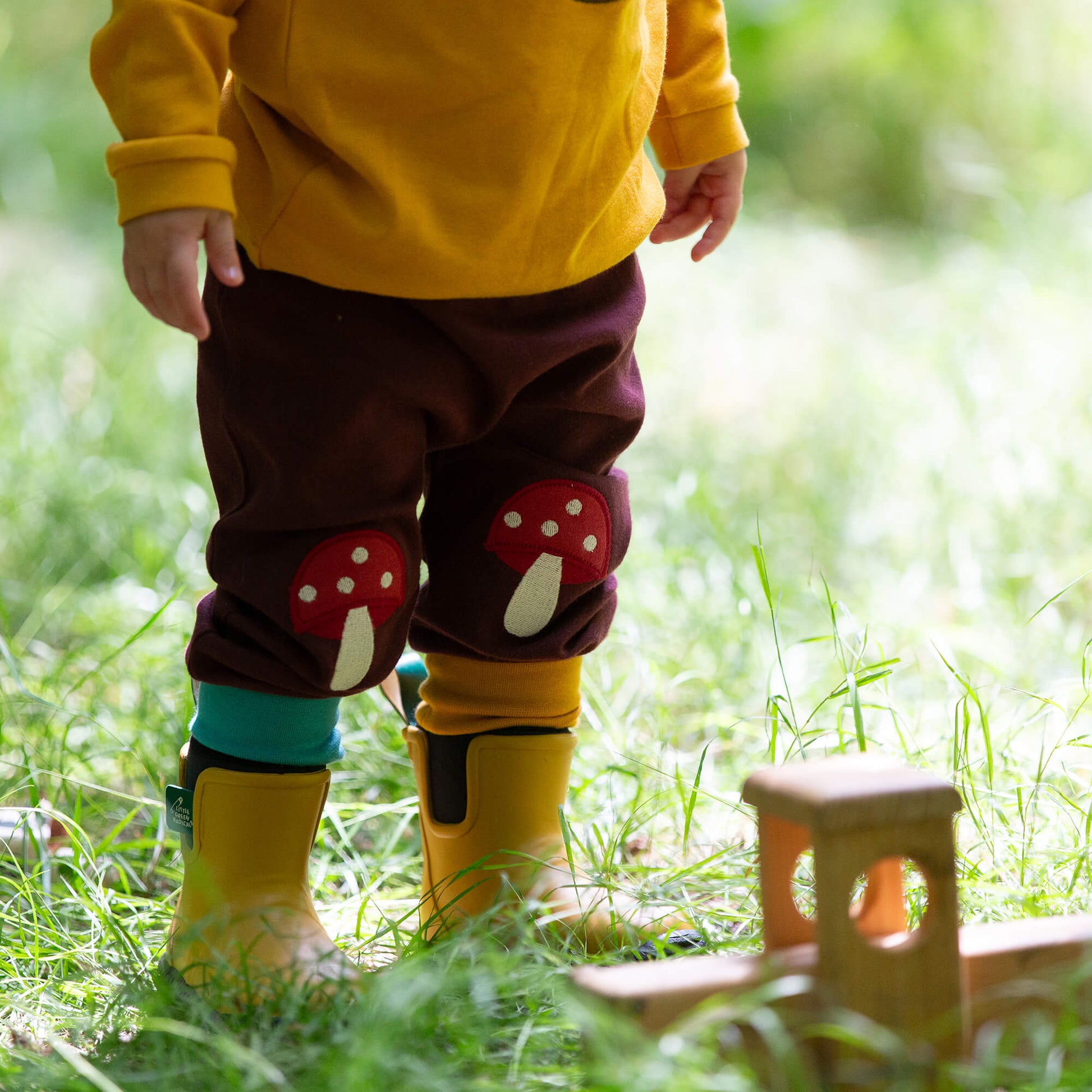 Toadstool Knee Patch Joggers Brown / 4-5y