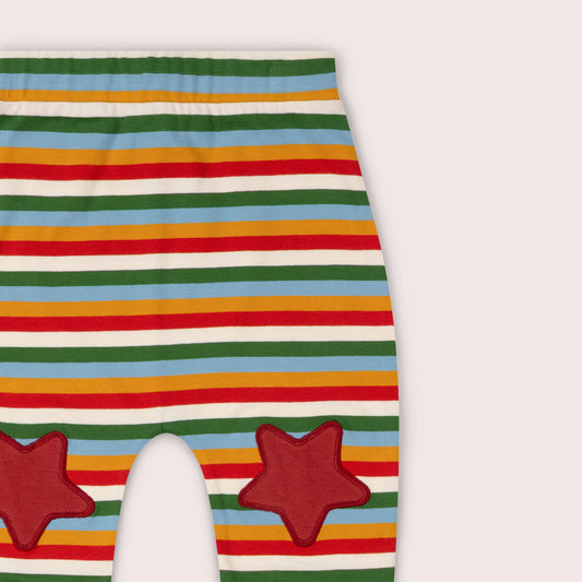 Rainbow Striped Knee Patch Joggers