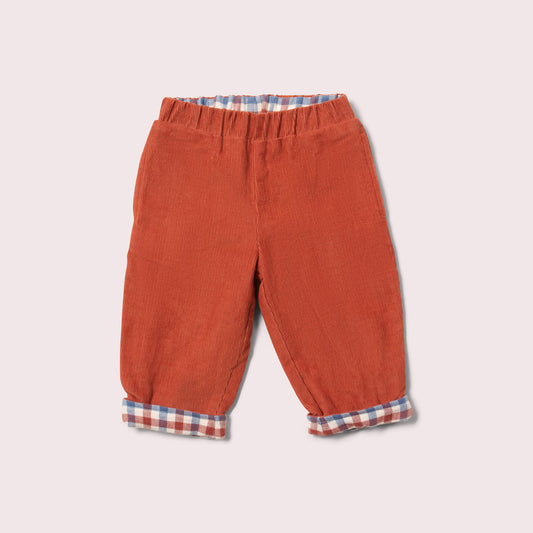 Ginger Check Reversible Pull On Trousers
