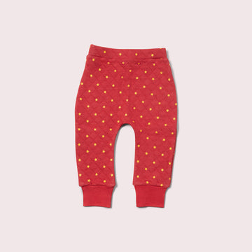 Red Stars Quilted Joggers