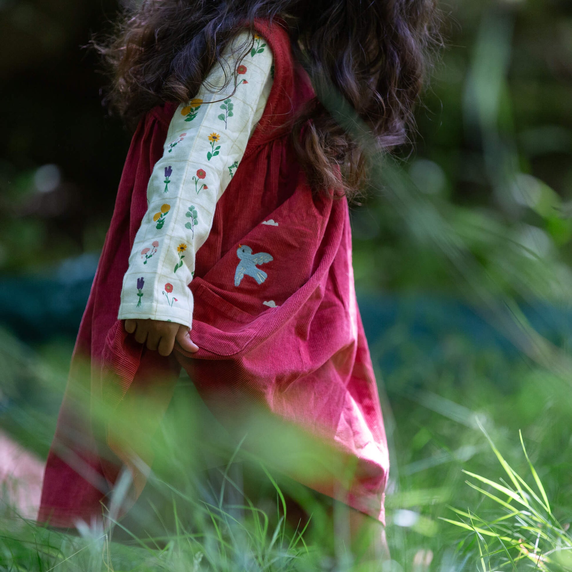 Holly Berry Corduroy Swing Dress Pink / 7-8y