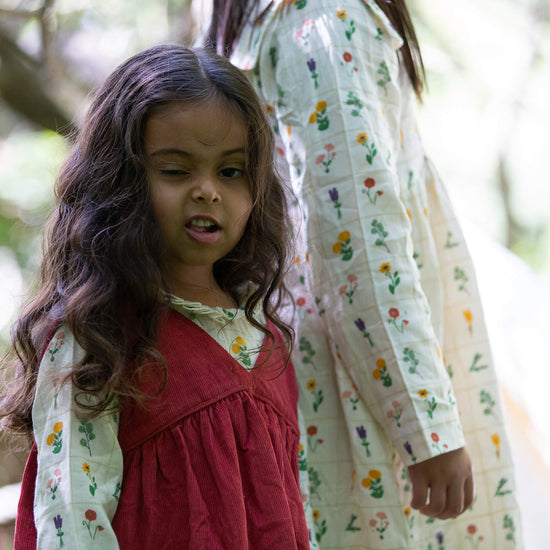 Holly Berry Corduroy Swing Dress Pink / 7-8y