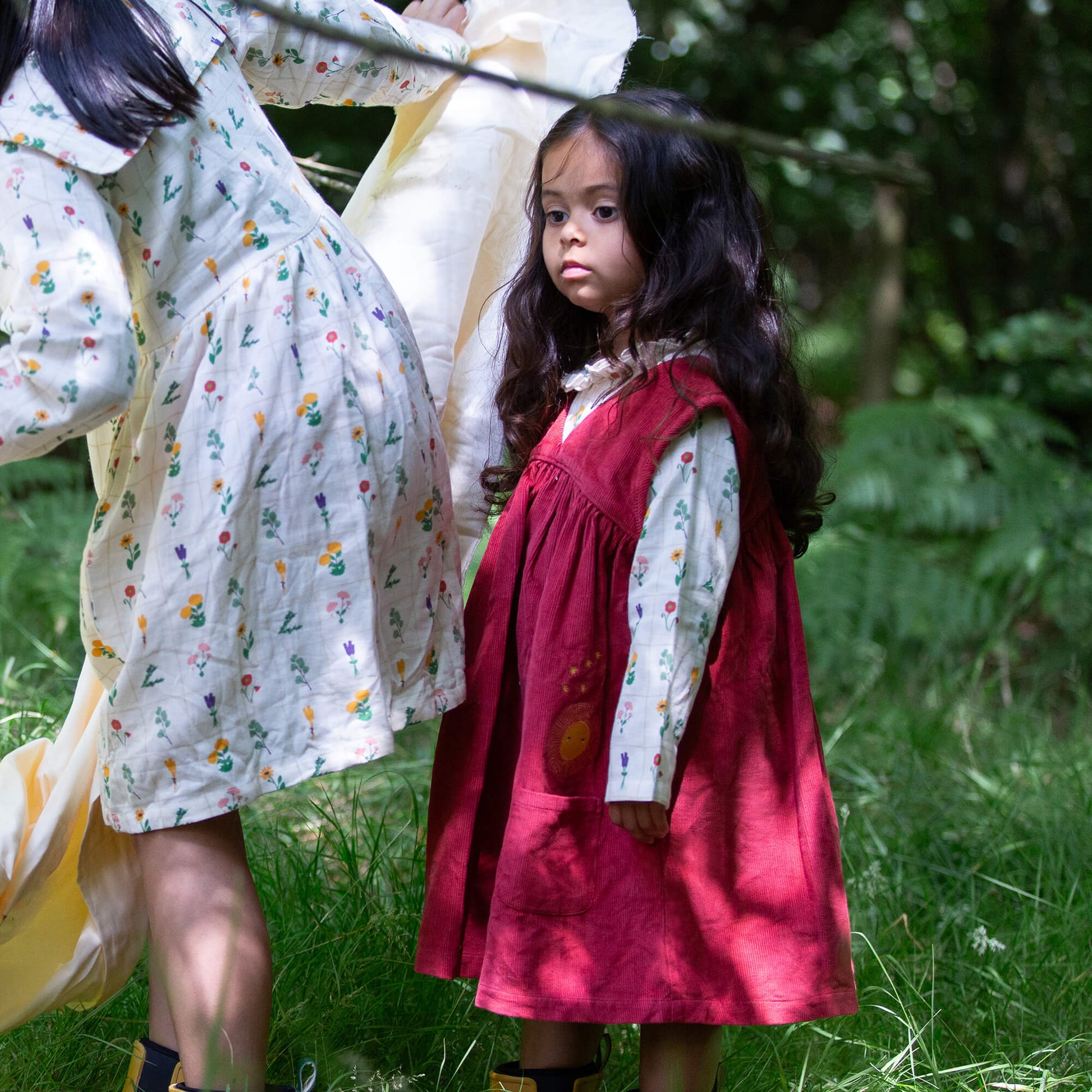 Holly Berry Corduroy Swing Dress Pink / 7-8y