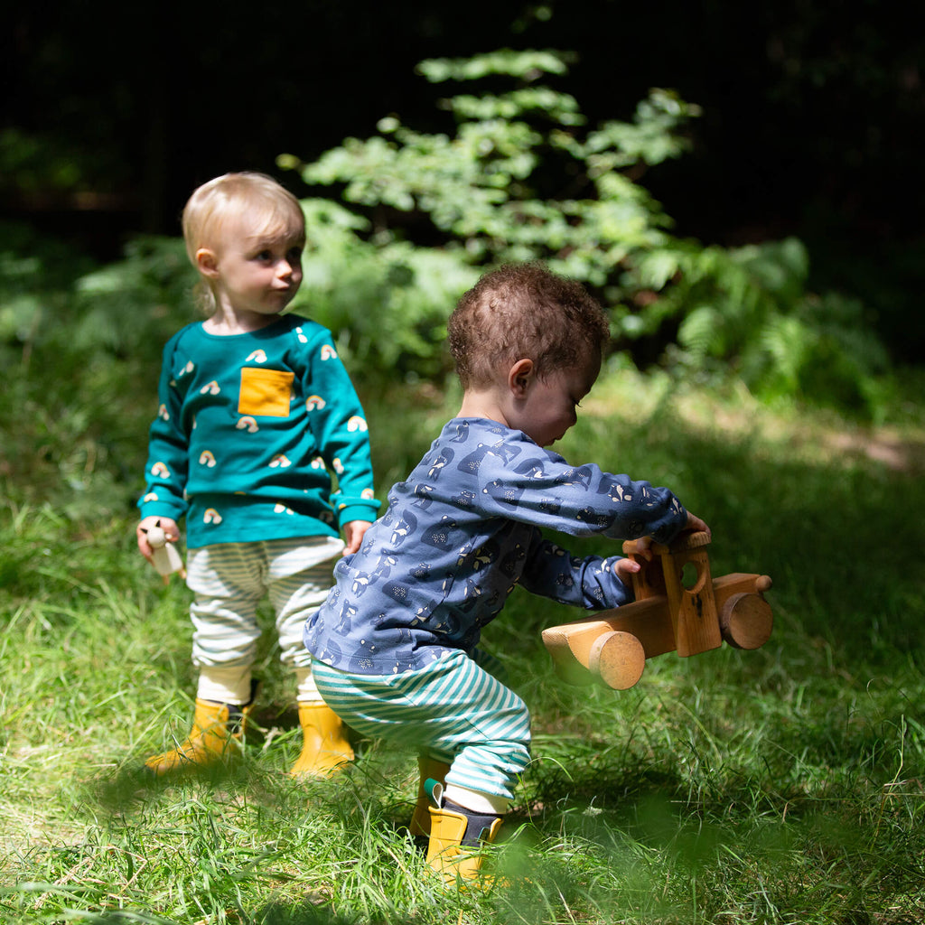 Midnight Animals Organic T-Shirt & Jogger Playset Blue / 4-5y