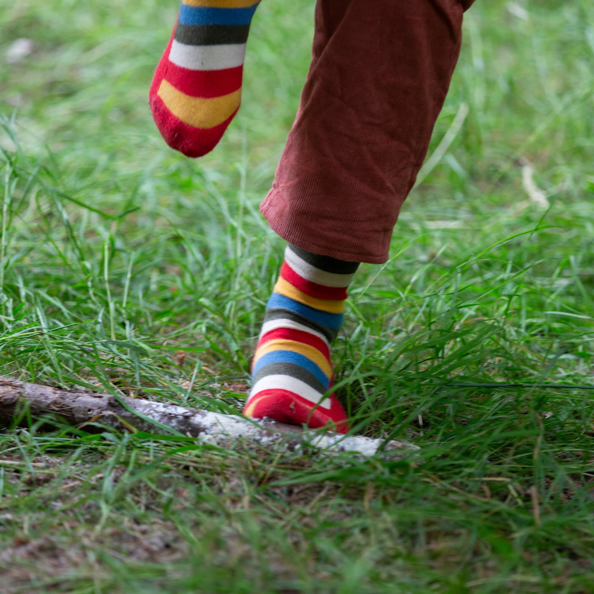 Rainbow Terry Boot Socks 2 Pack Multi / 6-8y