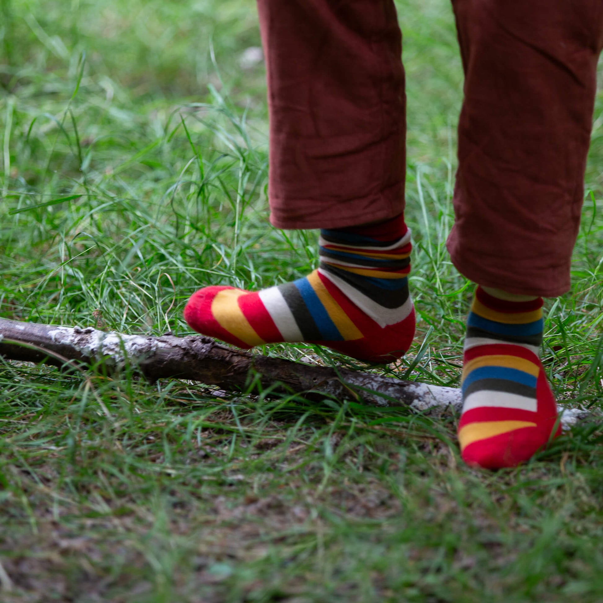 Rainbow Terry Boot Socks 2 Pack Multi / 6-8y