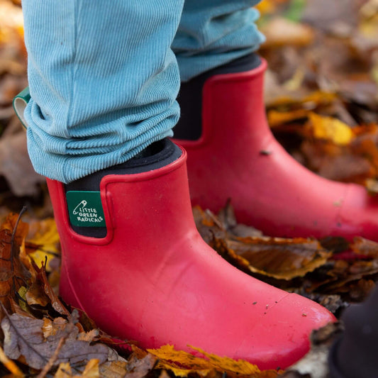 Red Ankle Natural Rubber Rain Boots