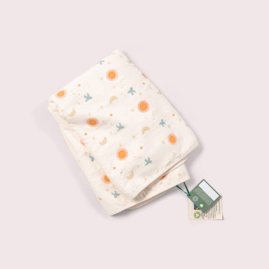 Moon and Sun Sherpa Hooded Organic Baby Blanket – Little Green Radicals