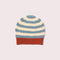 Blue Striped Knitted Beanie Hat