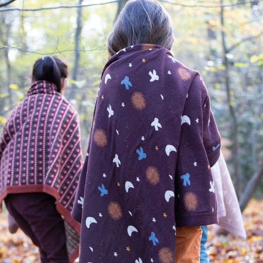 Flying Birds Knitted Organic Baby Blanket