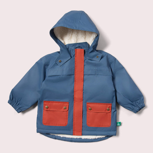 Moonlight Blue Recycled Waterproof Winter Coat