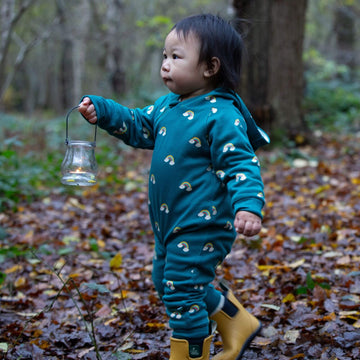 Turquoise Rainbows Hooded Reversible Snug Suit