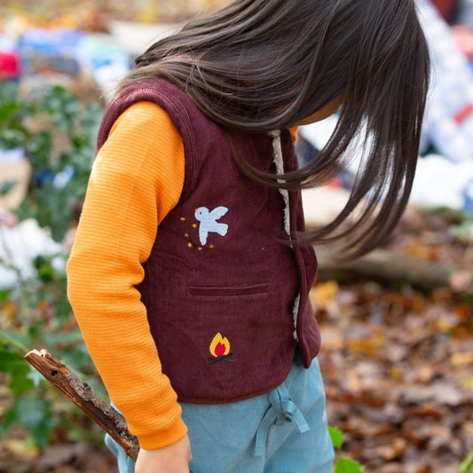 Chocolate Sherpa Lined Reversible Gilet