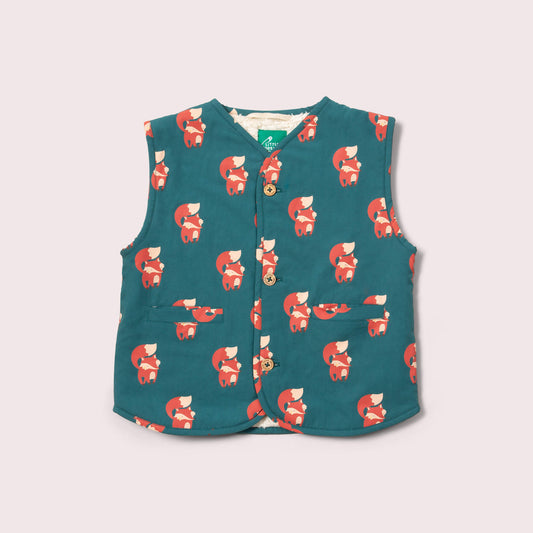 Red Foxes Sherpa Lined Reversible Gilet