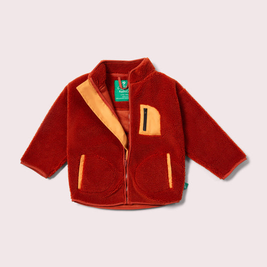 Ginger Zip Up Cosy Recycled Fleece Jacket
