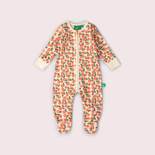 Petals Organic Zip Babygrow