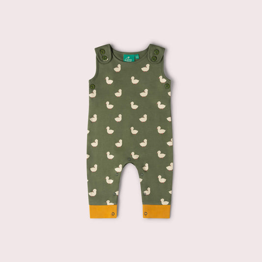 Olive Ducks Everyday Dungarees Green / 3-4y