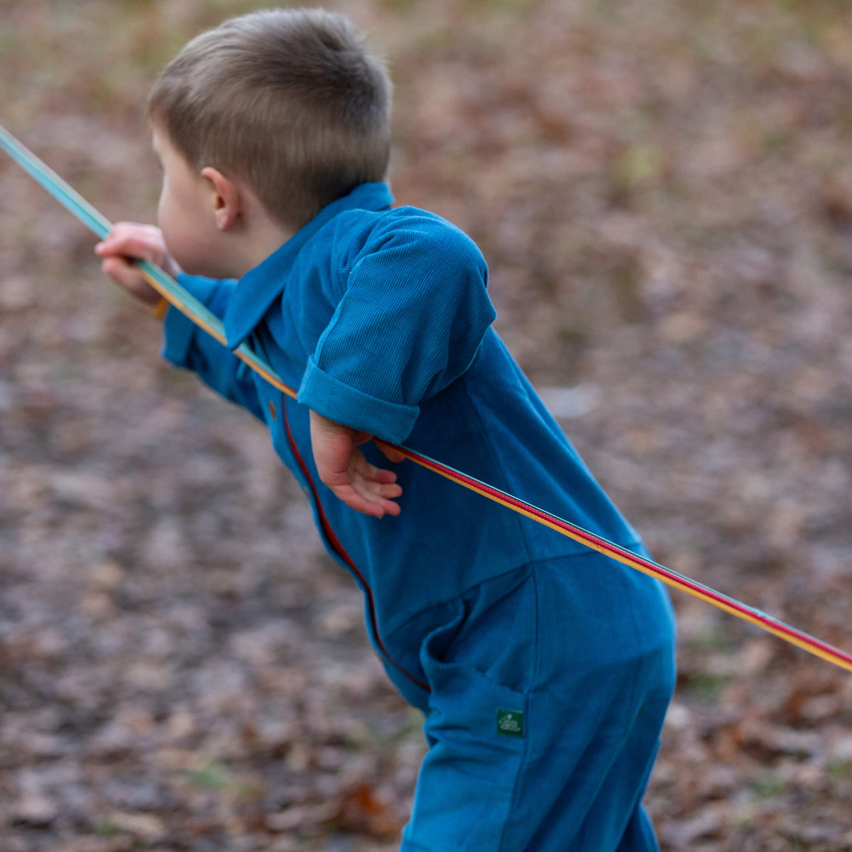 Calm Sea Cord Jumpsuit Blue / 6-7y