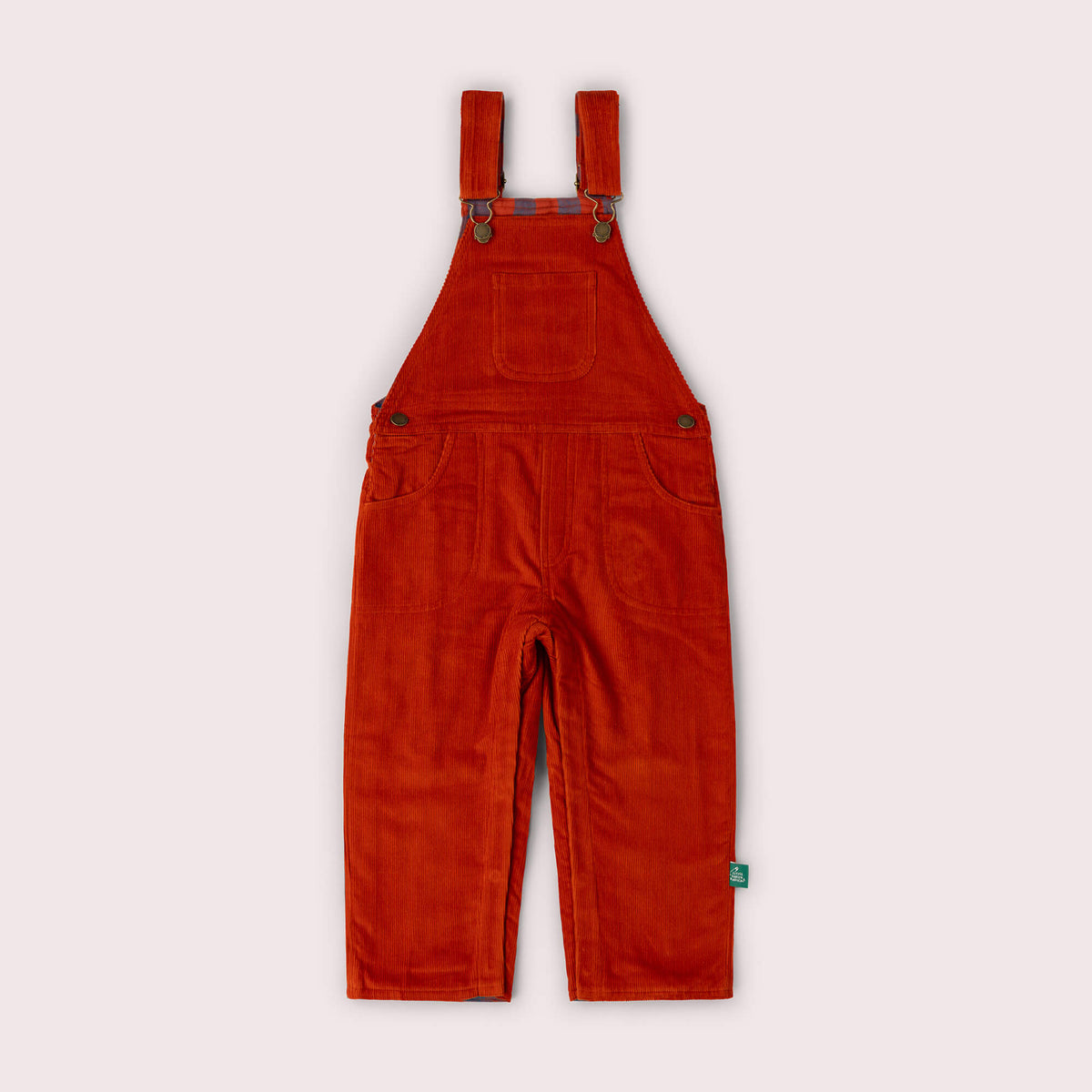 Burnt Ochre Lined Corduroy Dungarees Red / 6-7y