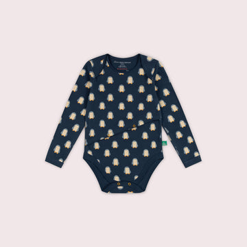 Blue Penguins Organic Adaptive Easy Feeding Bodysuit