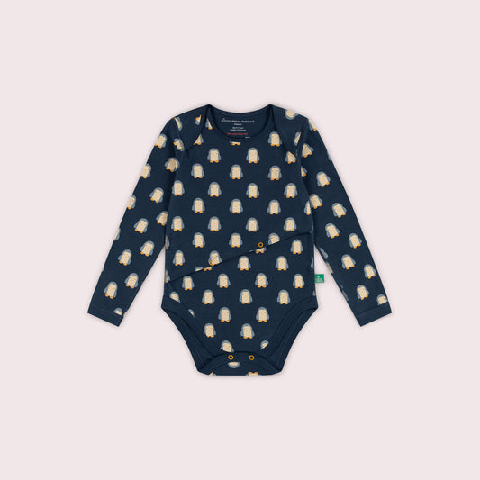 Blue Penguins Organic Adaptive Easy Feeding Bodysuit