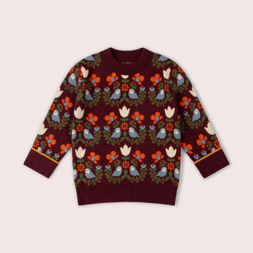 Folk Birds Knitted Jumper