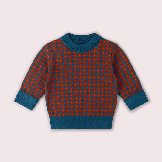 Ginger Squares Knitted Jumper Multi / 7-8y